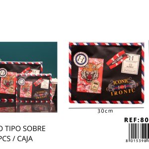 Bolso Tipo Sobre Multiuso 25x30 cm – Bolsa Organizadora con Cierre para Documentos, Cosméticos y Accesorios