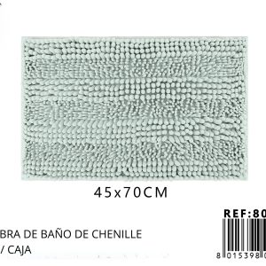 Alfombra de Baño Chenille 45x70 cm Antideslizante – Tapete Absorbente Suave para Baño