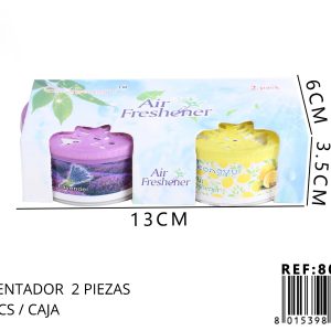 Ambientador de Gel 2 Piezas - Aroma Lavanda y Limón